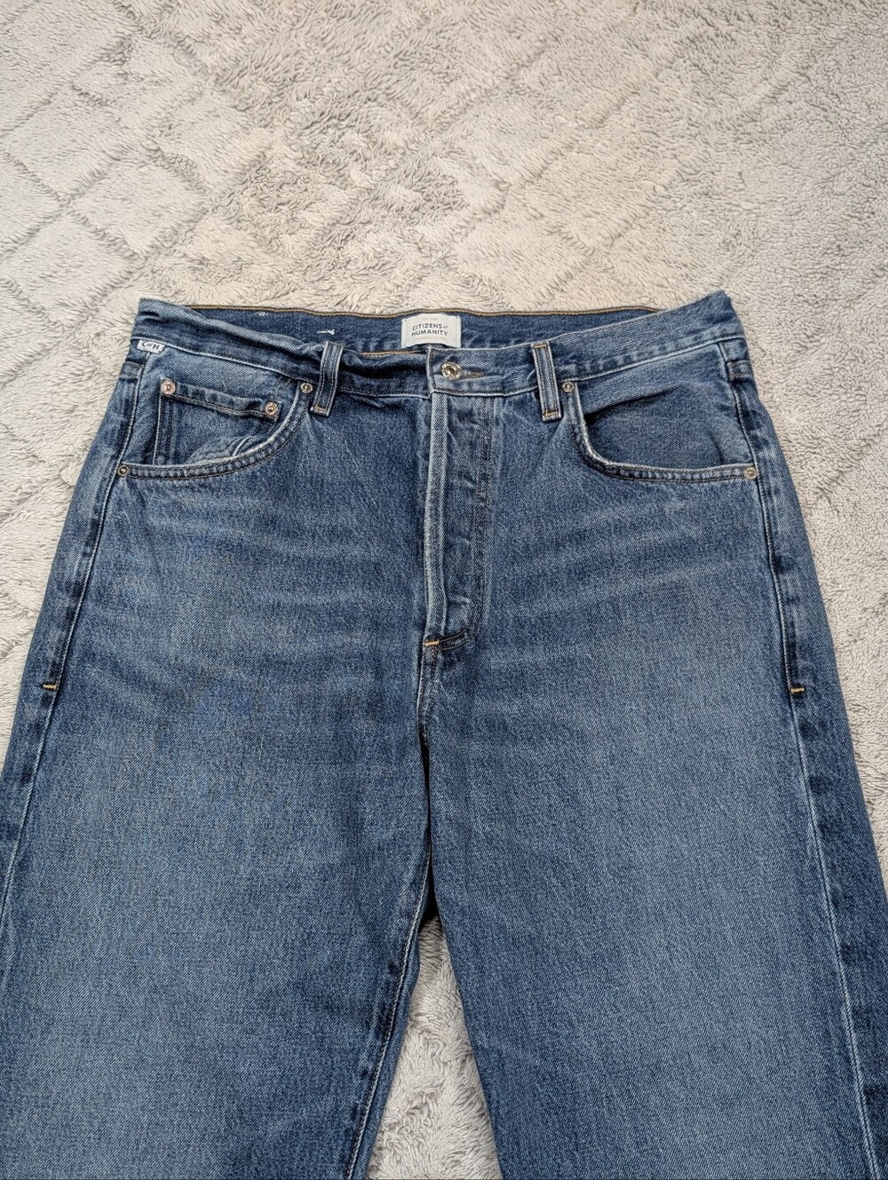 Citizens of Humanity Jeans Womens 30 Blue Baretta Relaxed Straight Cotton Denim - Picture 2 of 12